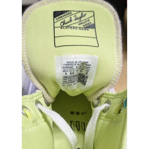 Converse Run Star Hike White Pink Green Platform Sneakers Unisex W9.5 M8 NIB - Picture 11 of 15